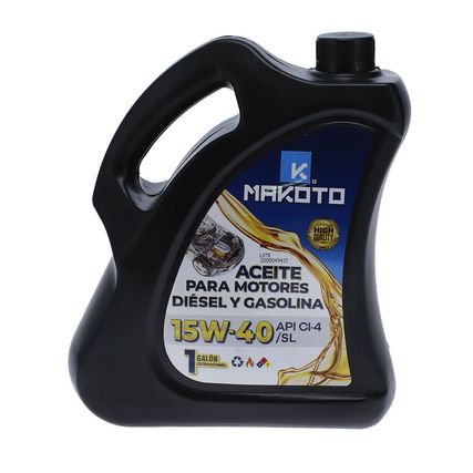 Galón de aceite para motor 15w40 marca Makoto