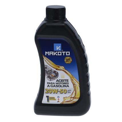 Aceite Makoto 20w50 parte frontal